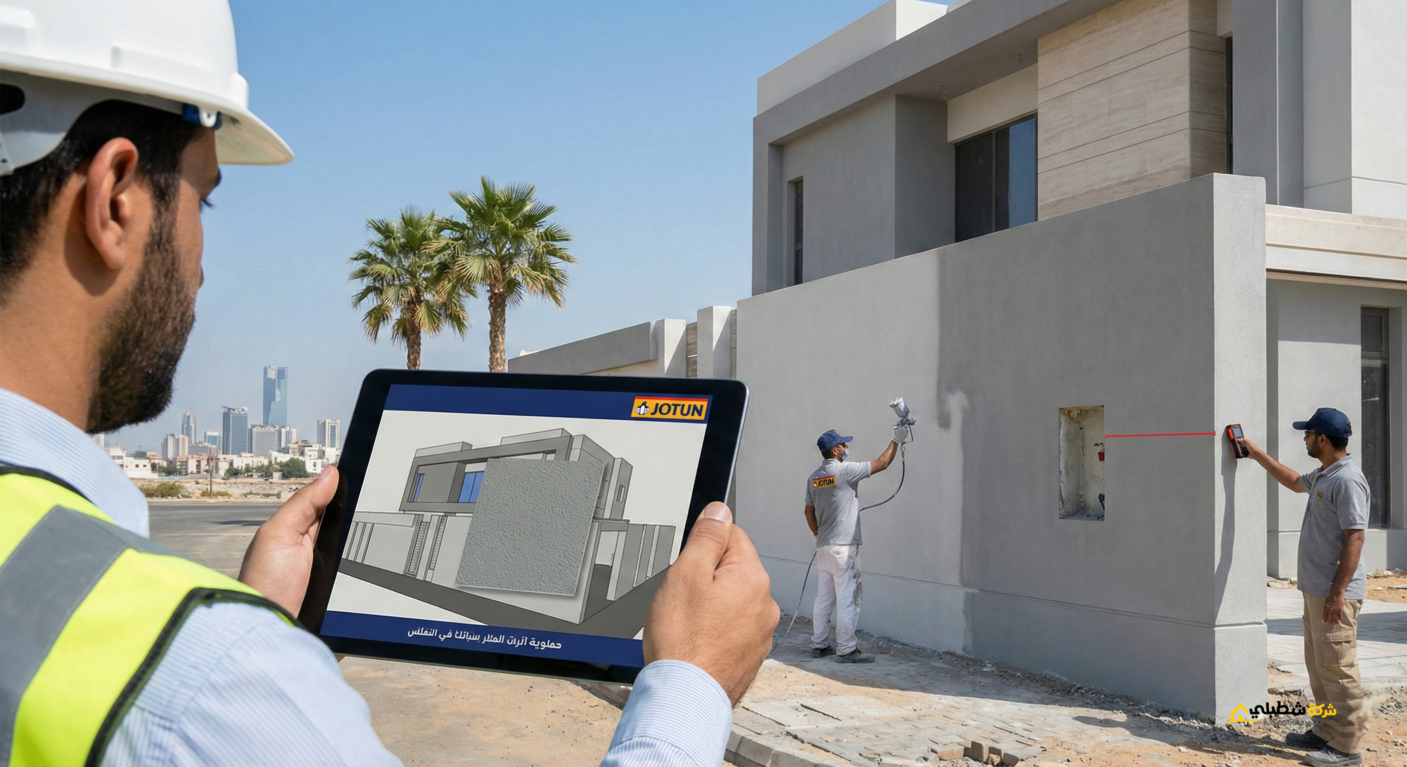 استخدام التكنولوجيا الرقمية والكاميرات الحرارية في فحص الواجهات قبل دهان الجرافيت بجدة.