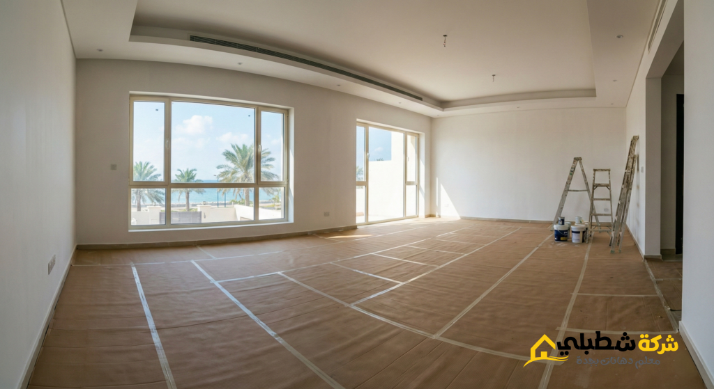 تجهيز وحماية أرضيات المنازل قبل البدء بعمليات الدهان والترميم