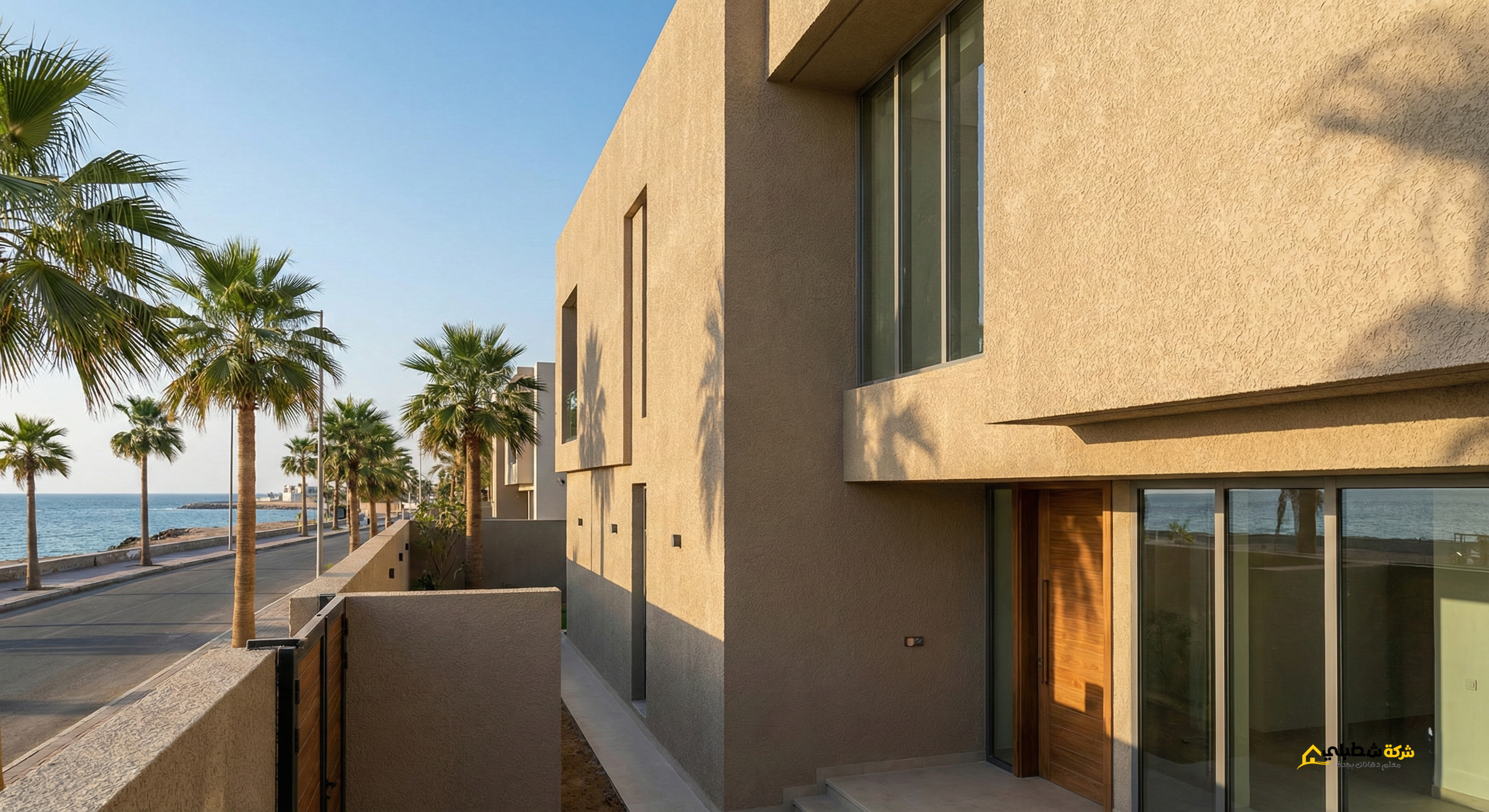 تشطيب جرافيت جوتن لفيلا في حي أبحر الشمالية بجدة مقاوم للرطوبة والملوحة.