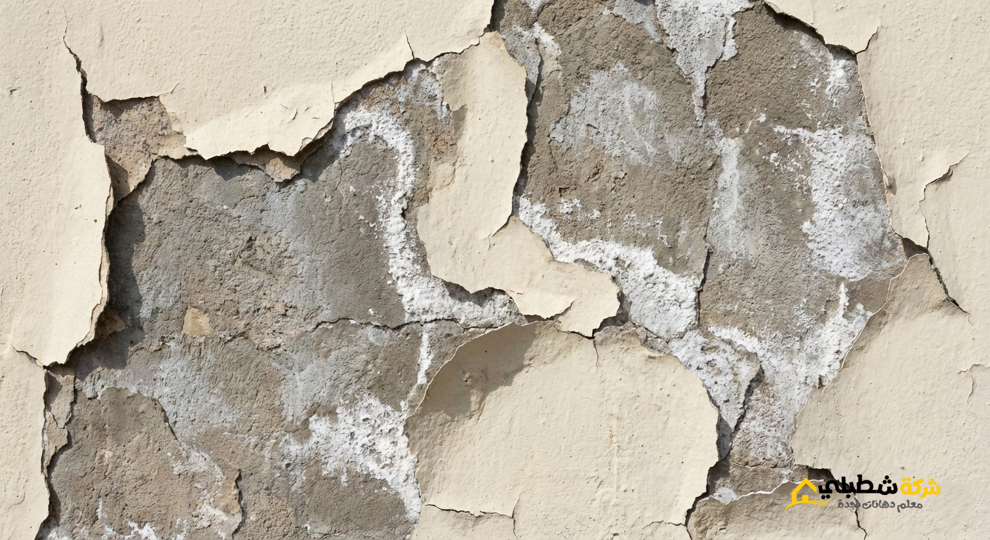صوره حائط يعاني من تقشير الدهانات