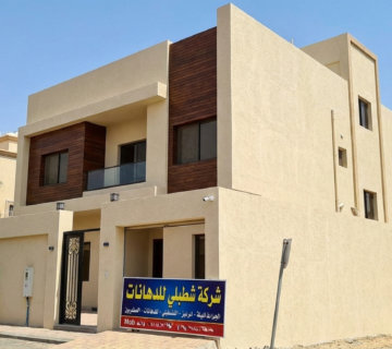 أعمال دهانات خارجية وتكسيات واجهات بجدة من تنفيذ معلم اصباغ في جدة 