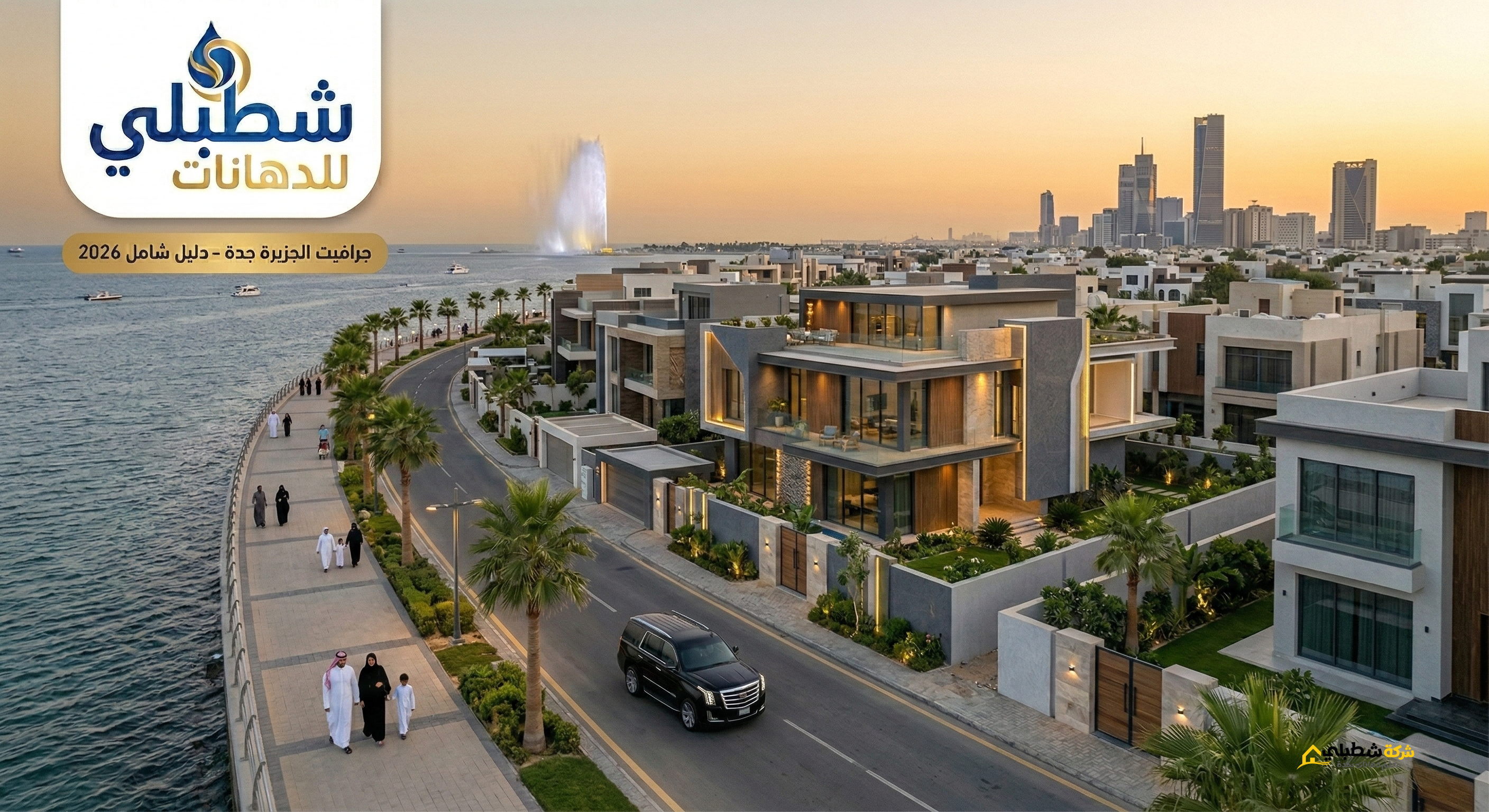 تنفيذ دهانات خارجية في أرقى أحياء جدة المطلة على البحر - شطبلي