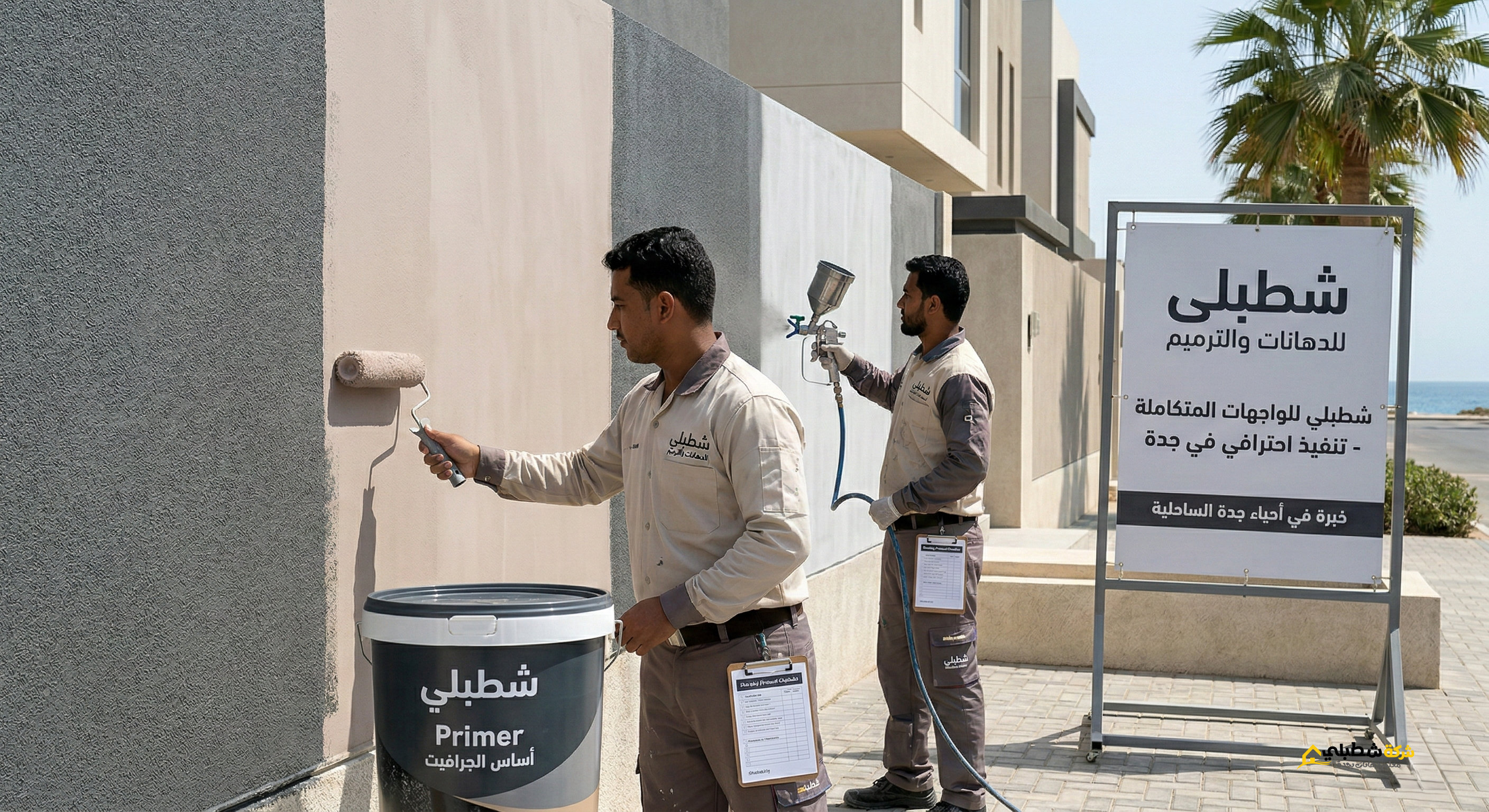 مراحل تنفيذ دهان الجرافيت باحترافية - فريق شطبلي