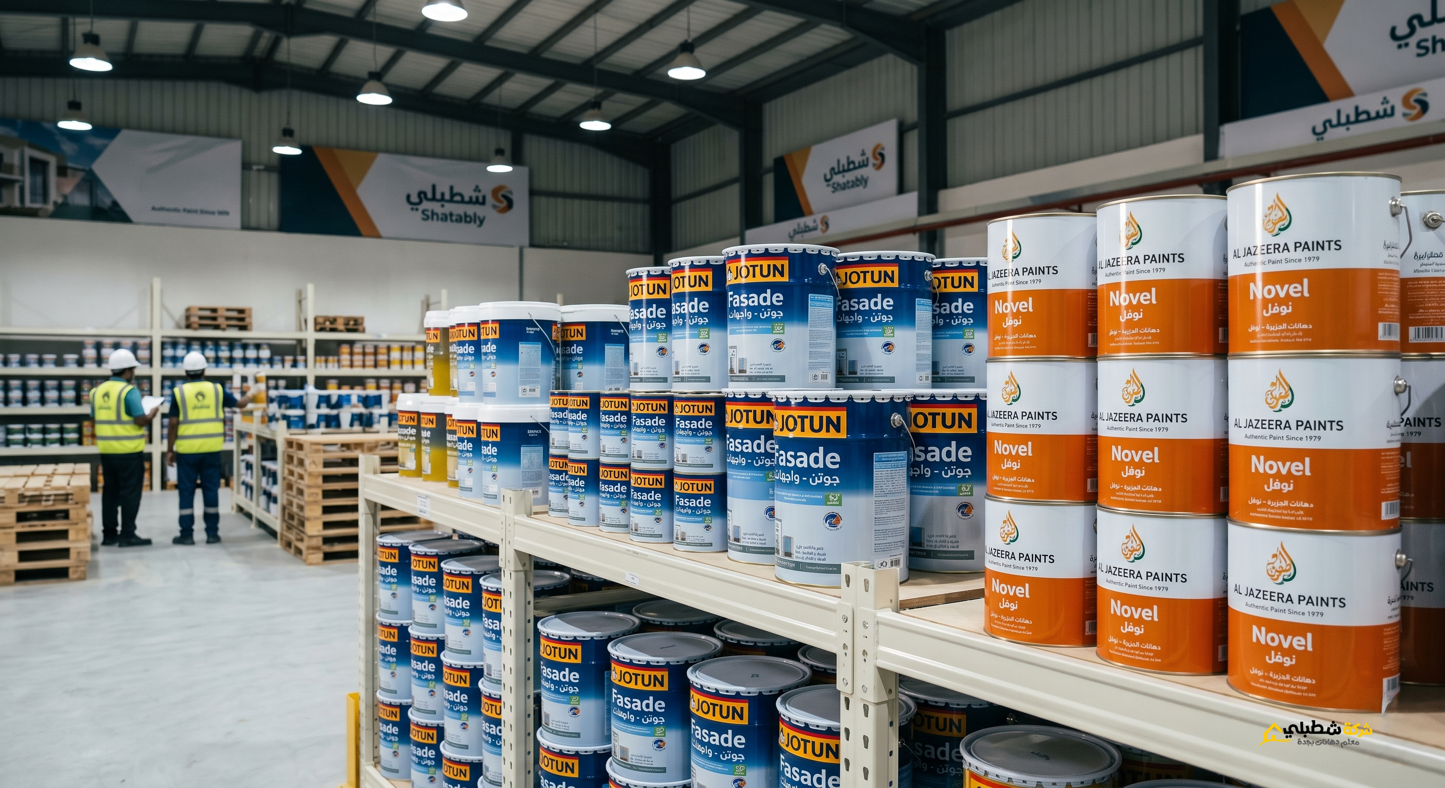 استخدام دهانات جوتن والجزيرة الأصلية في مشاريع مؤسسة شطبلي