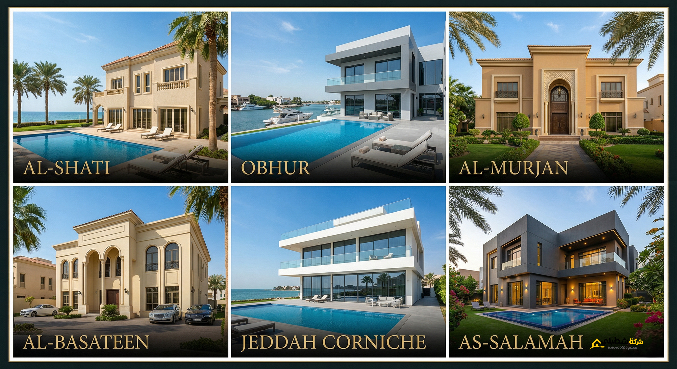 سابقة أعمال شركة شطبلي في أحياء جدة الراقي (الشاطئ، أبحر، المرجان)