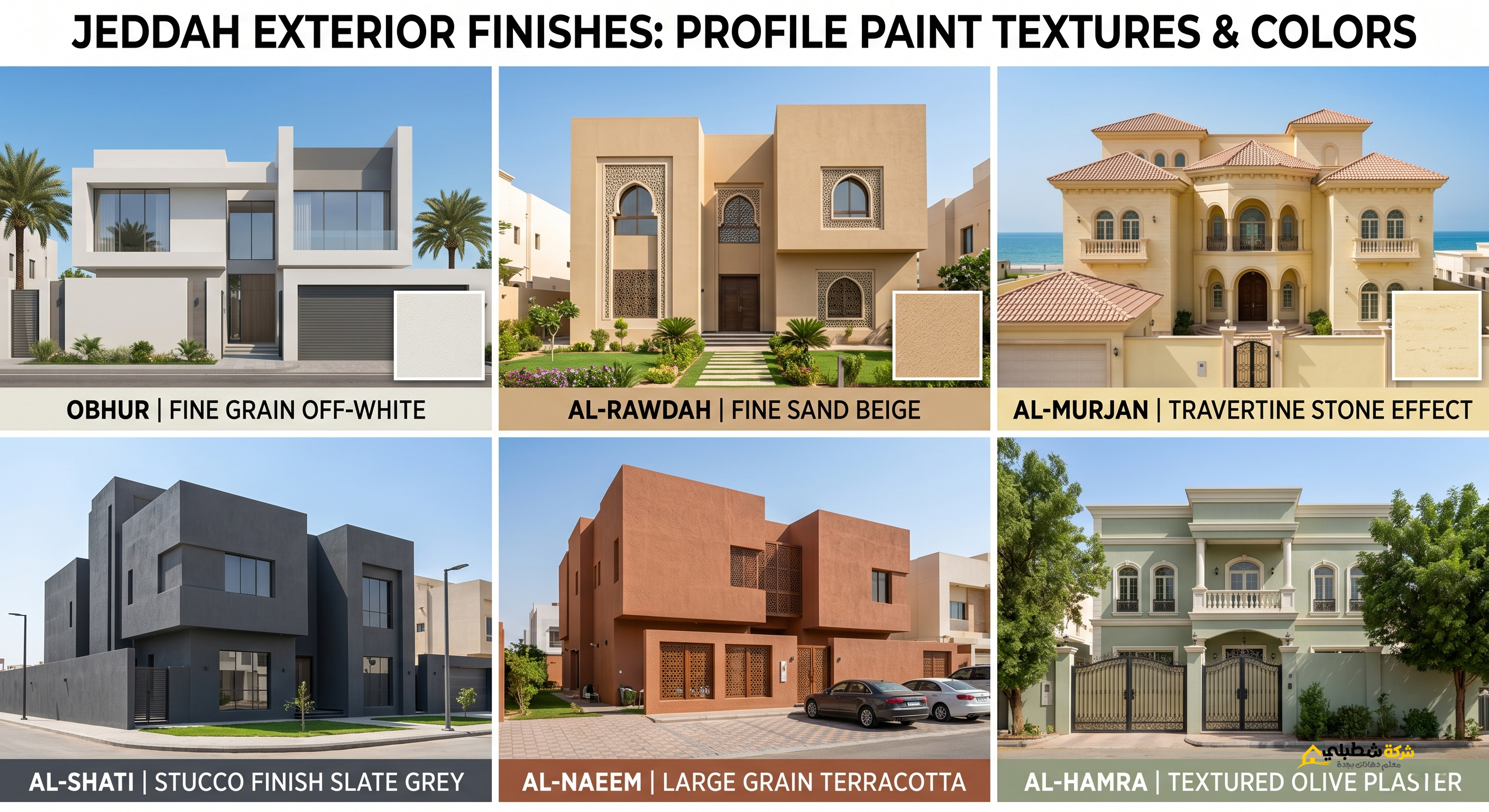 أعمال دهانات شطبلي في أحياء أبحر والمرجان والروضة بجدة